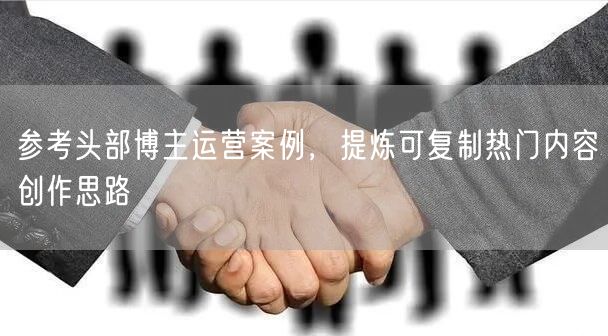 参考头部博主运营案例,提炼可复制热门内容创作思路