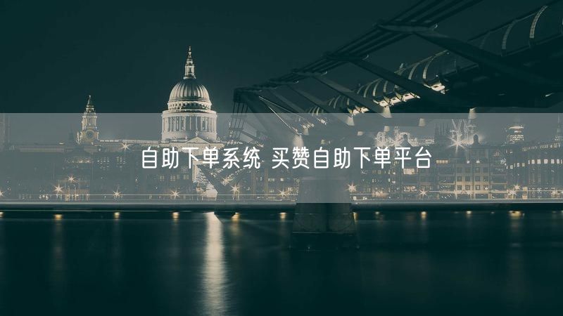 自助下单系统 买赞自助下单平台