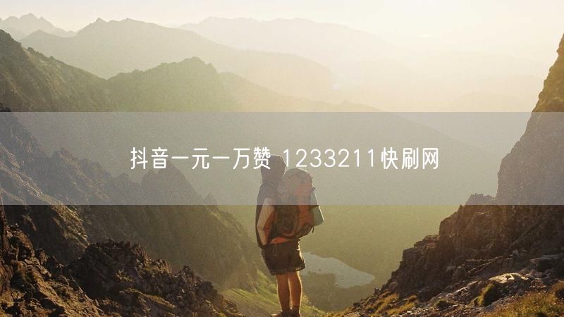 抖音一元一万赞 1233211快刷网