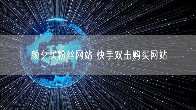 颜夕买粉丝网站 快手双击购买网站