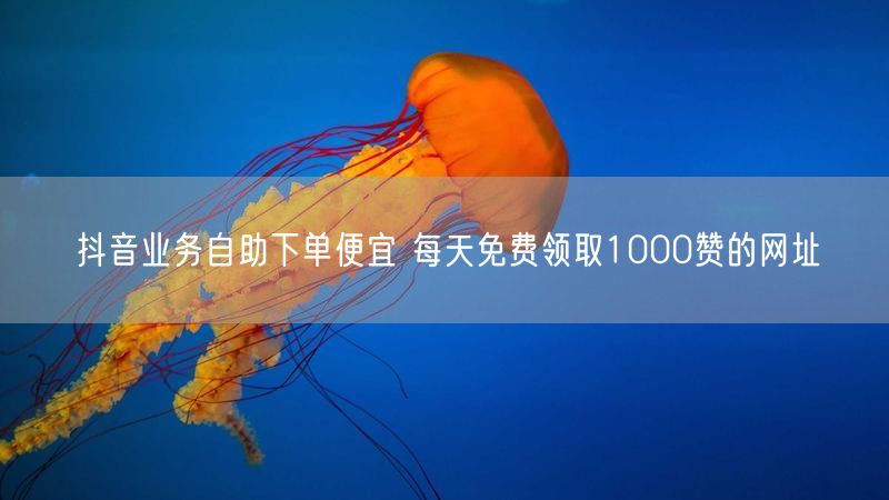 抖音业务自助下单便宜 每天免费领取1000赞的网址