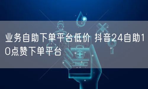 业务自助下单平台低价 抖音24自助10点赞下单平台