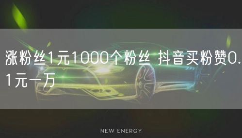 涨粉丝1元1000个粉丝 抖音买粉赞0.1元一万