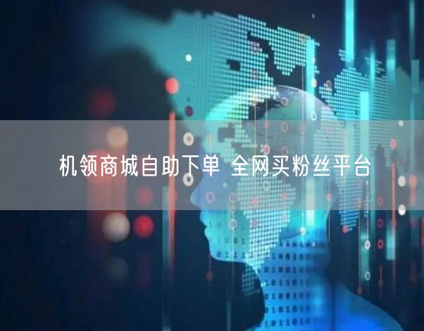 机领商城自助下单 全网买粉丝平台