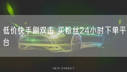低价快手刷双击 买粉丝24小时下单平台