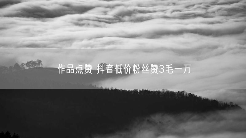 作品点赞 抖音低价粉丝赞3毛一万