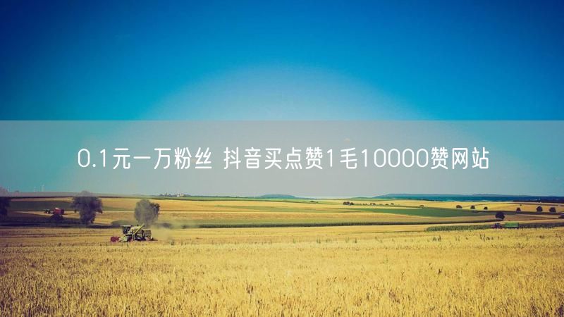 0.1元一万粉丝 抖音买点赞1毛10000赞网站