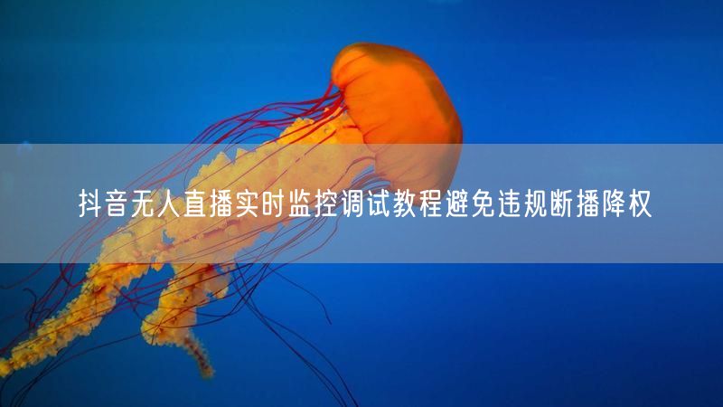 抖音无人直播实时监控调试教程避免违规断播降权