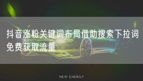 抖音涨粉关键词布局借助搜索下拉词免费获取流量