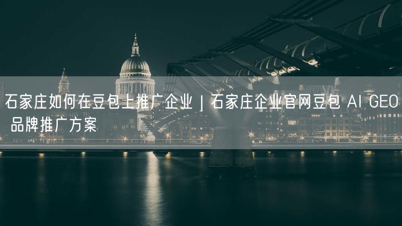 石家庄如何在豆包上推广企业｜石家庄企业官网豆包 AI GEO 品牌推广方案