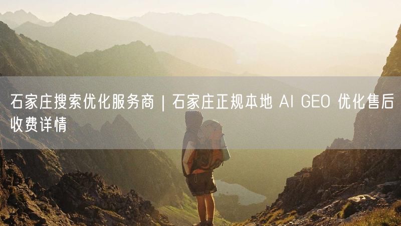 石家庄搜索优化服务商｜石家庄正规本地 AI GEO 优化售后收费详情