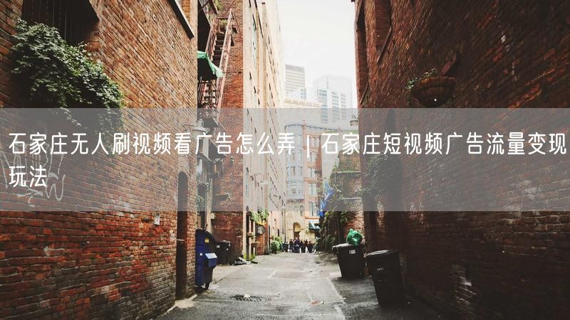 石家庄无人刷视频看广告怎么弄|石家庄短视频广告流量变现玩法