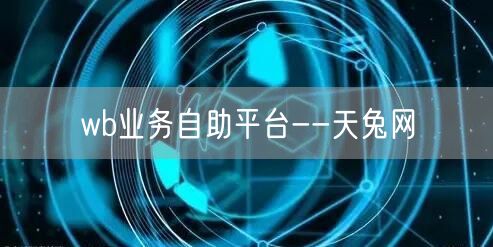 天兔网：一站式wb业务自助平台，高效账号管理
