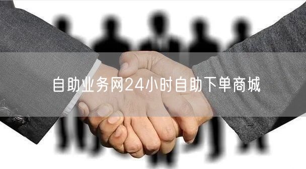 自助业务网24小时自助下单商城