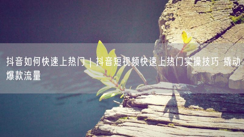 抖音如何快速上热门｜抖音短视频快速上热门实操技巧 撬动爆款流量