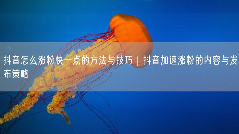 抖音怎么涨粉快一点的方法与技巧｜抖音加速涨粉的内容与发布策略