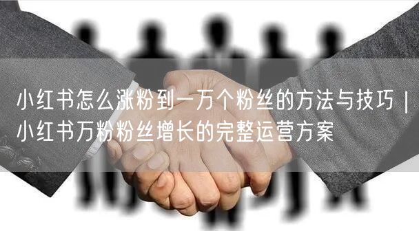 小红书怎么涨粉到一万个粉丝的方法与技巧｜小红书万粉粉丝增长的完整运营方案