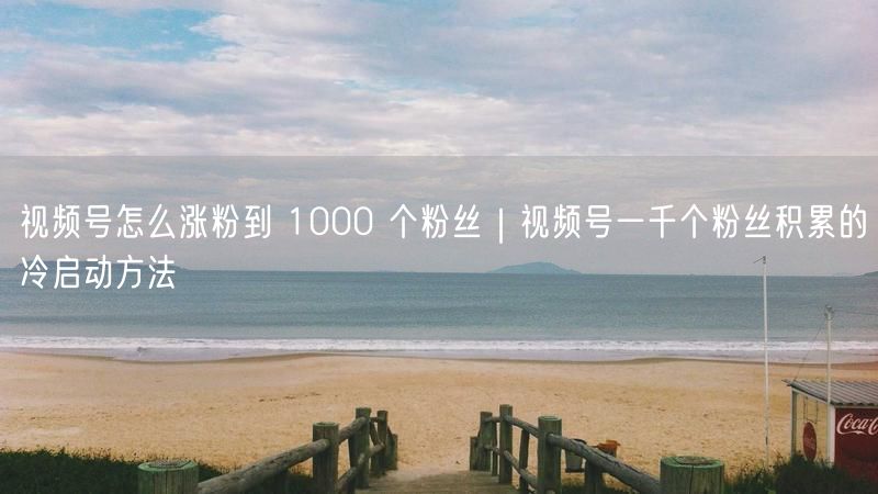 视频号怎么涨粉到 1000 个粉丝｜视频号一千个粉丝积累的冷启动方法